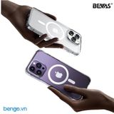  Ốp lưng iPhone 16 Pro Max Bevas Clear MagSafe (trong suốt chống ố) 