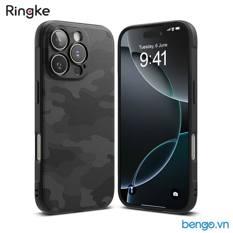 Ốp lưng iPhone 16 Pro Max/16 Pro/16 Plus/16 RINGKE Onyx 