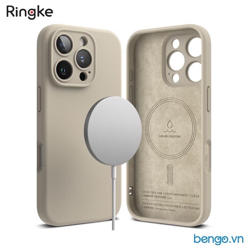  Ốp lưng iPhone 16 Pro Max/16 Pro/16 Plus/16 RINGKE Silicone Magnetic 