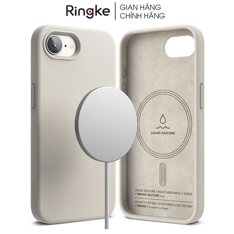  Ốp lưng iPhone 16e RINGKE Silicone Magnetic 