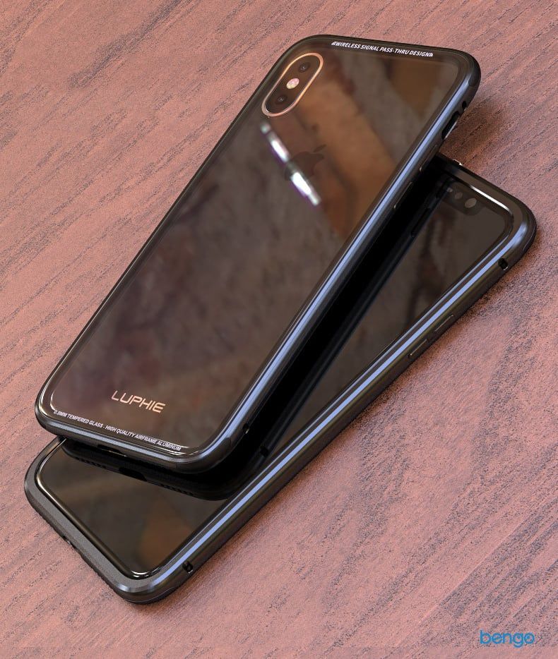  Ốp Lưng iPhone X/Xs Trong Suốt Viền Kim Loại Luphie 