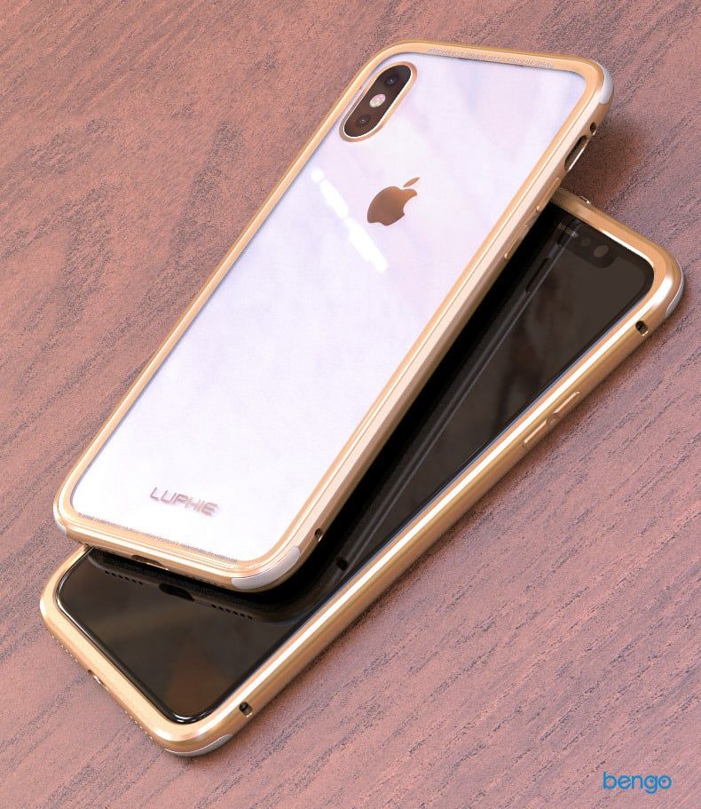  Ốp Lưng iPhone X/Xs Trong Suốt Viền Kim Loại Luphie 