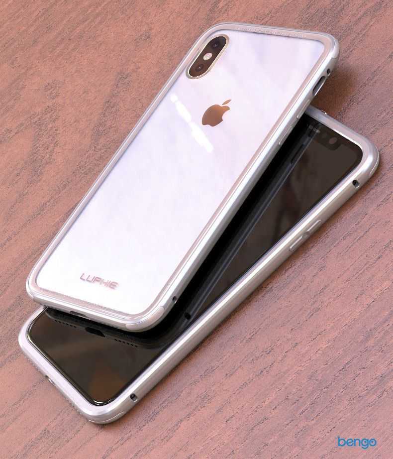  Ốp Lưng iPhone X/Xs Trong Suốt Viền Kim Loại Luphie 
