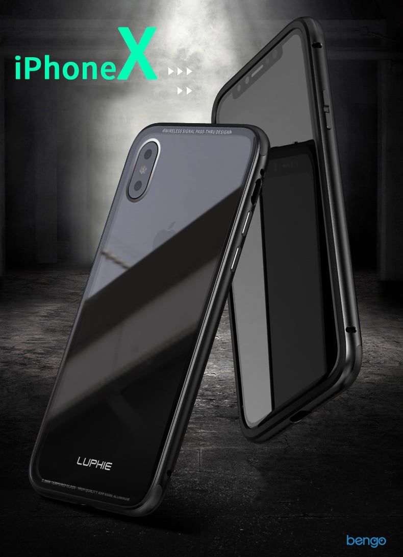  Ốp Lưng iPhone X/Xs Trong Suốt Viền Kim Loại Luphie 