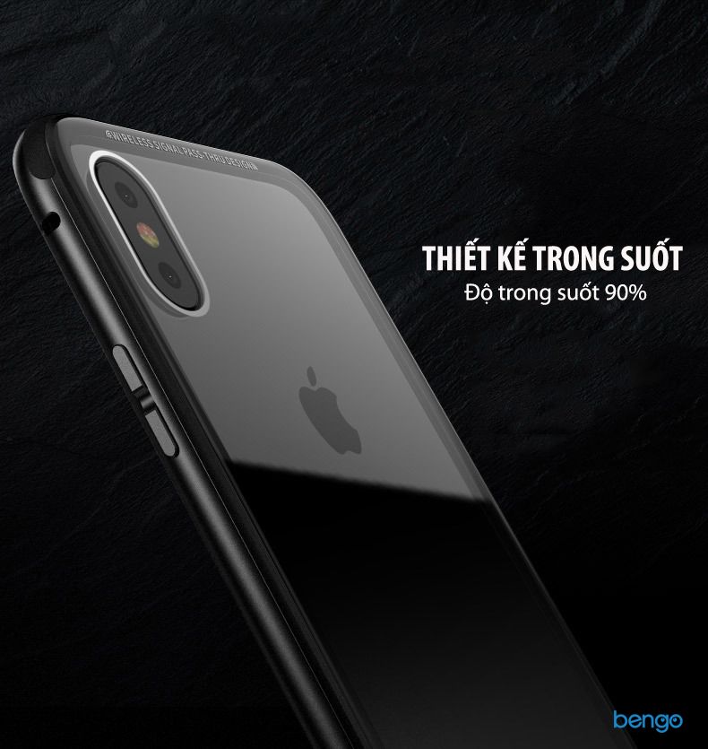 Ốp Lưng iPhone X/Xs Trong Suốt Viền Kim Loại Luphie 