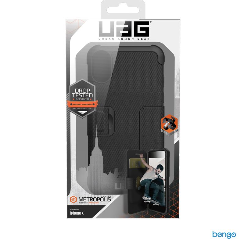  Bao Da IPhone Xs/X UAG METROPOLIS Series - Black 