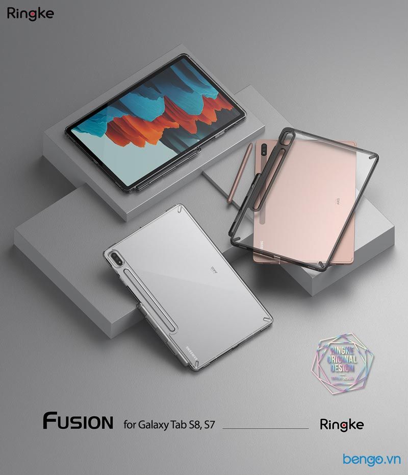  Ốp lưng Samsung Galaxy Tab S8 / Galaxy Tab S7 RINGKE Fusion 