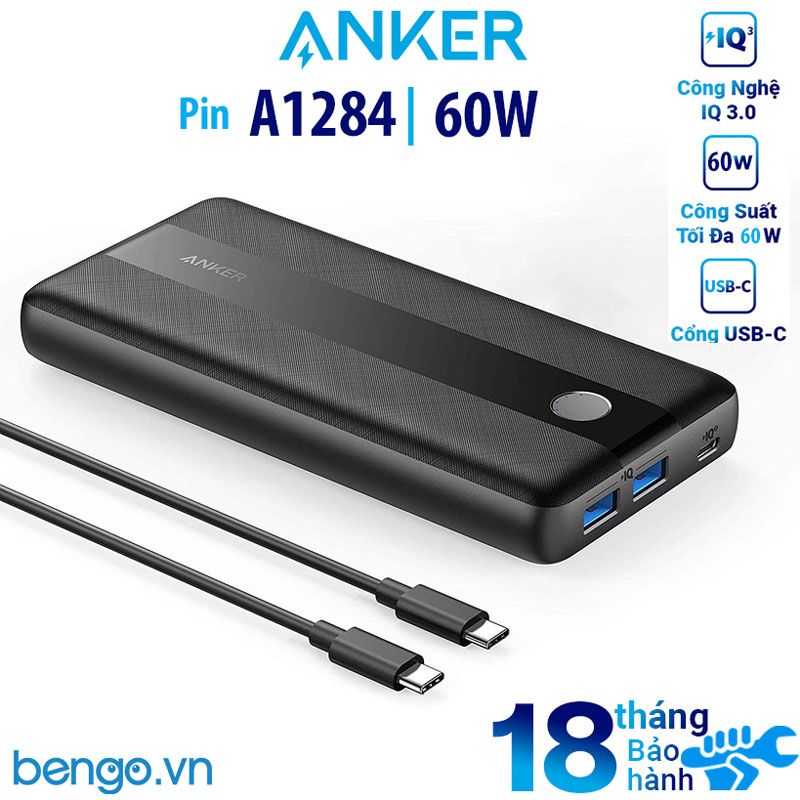  PIN DỰ PHÒNG ANKER POWERCORE III ELITE 19200mAh 60W - A1284 