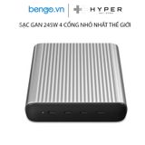  SẠC HYPERJUICE 245W GAN 4 USB-C PD/PPS/QC4.0+ NHỎ NHẤT THẾ GIỚI - GAN245 