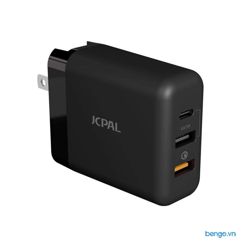  Sạc JCPAL 3 cổng Travel Multiport với Quick Charge 3.0 