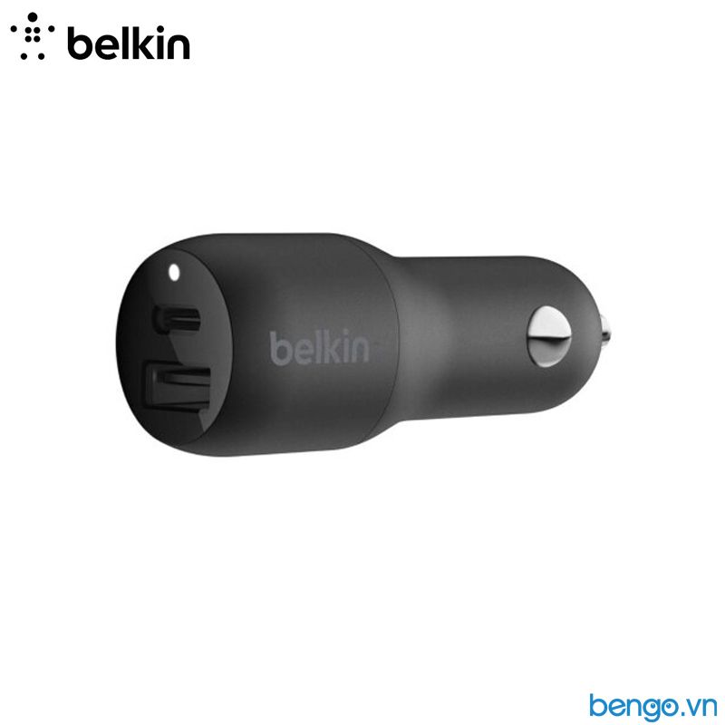  Sạc Xe Hơi Belkin 30W 2 Cổng USB-C PD + USB-A - F7U100btBLK 