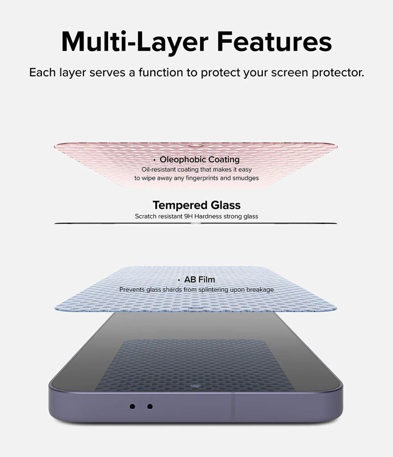  [Combo 2] Dán cường lực Samsung Galaxy S24 Ultra/S24 Plus/S24 RINGKE Easy Slide Tempered Glass 