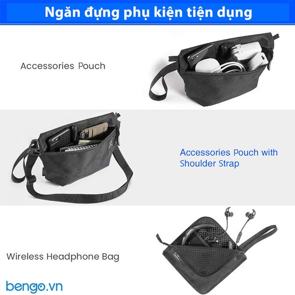  Túi Bao Tử TOMTOC Basic Accessory Unisex Black - A01-006D 