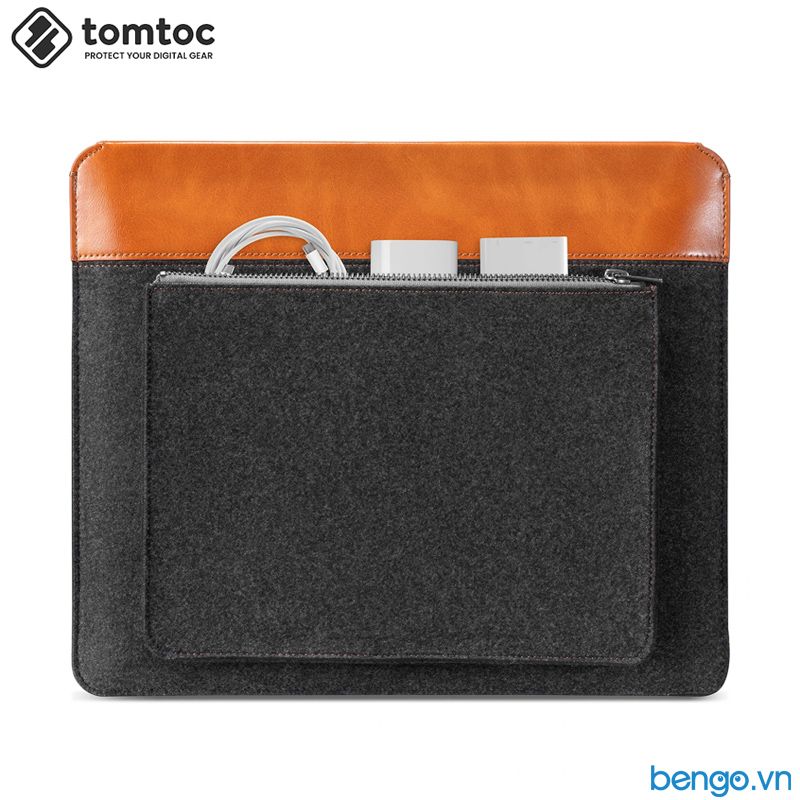  Túi Chống Sốc TOMTOC (USA) Felt Và PU Leather Cho IPad Pro 12.9