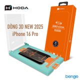  Cường lực iPhone 16 Pro / 16 Pro Max Hoda 3D chống chói (Matte) Full keo kèm khung dán / không kèm khung dán 