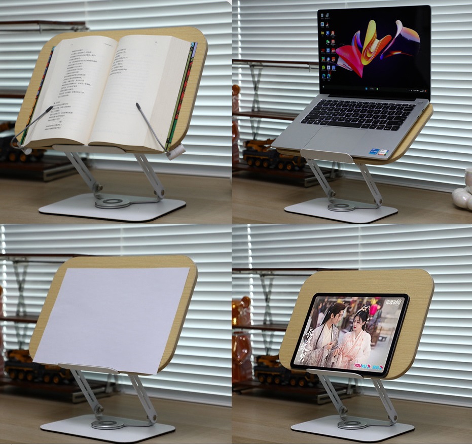  Giá đỡ Laptop/Macbook/Tablet kiêm giá đỡ đọc sách mặt gỗ chân xoay 360 độ Zaki - R172 