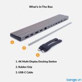  Cổng Chuyển Kiêm Đế Cắm Đa Màn Hình HYPERDRIVE 4K/60HZ 13 Ports Multi-Display Dock Station - HD134 