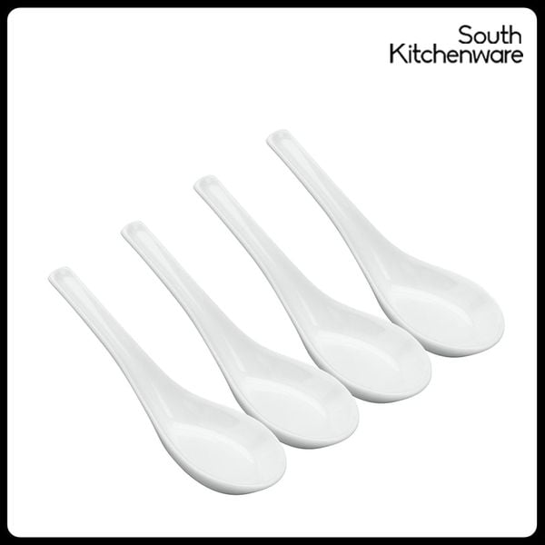 Muỗng Jasmine Lys Trắng Ngà sứ tráng men cao cấp Minh Long (cái)