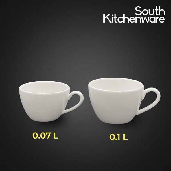 Tách trà 0.07L, 1L Daisy Lys Trắng Ngà sứ tráng men cao cấp Minh Long (cái)