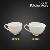  Tách Cappuccino sứ tráng men cao cấp Daisy Trắng Minh Long thể tích 0.22L, 0.28L 