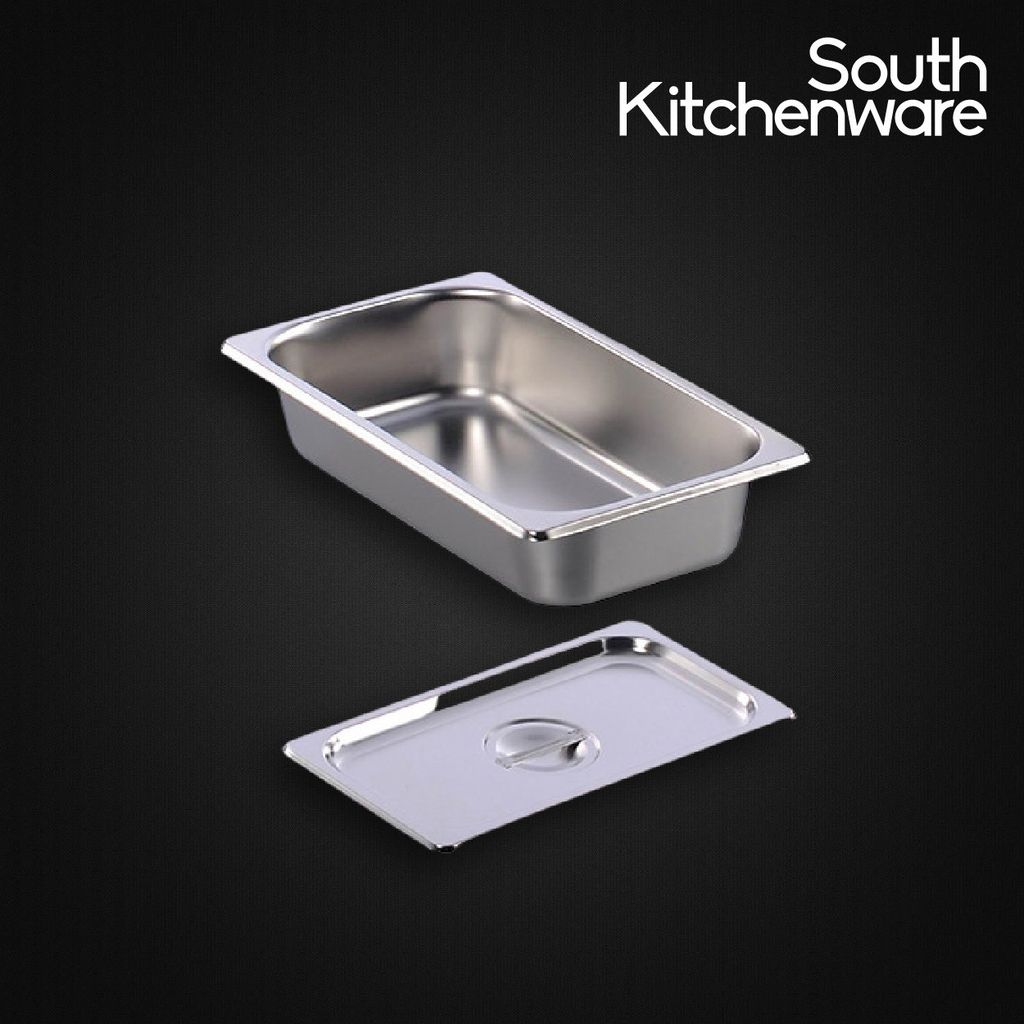  Khay INOX GN 1/3 đựng thực phẩm, topping, cơm 327x176 cao 65mm 