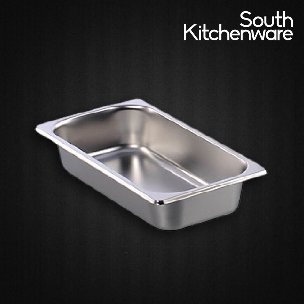  Khay INOX GN 1/4 đựng thực phẩm, topping, cơm 256x164 cao 65mm 