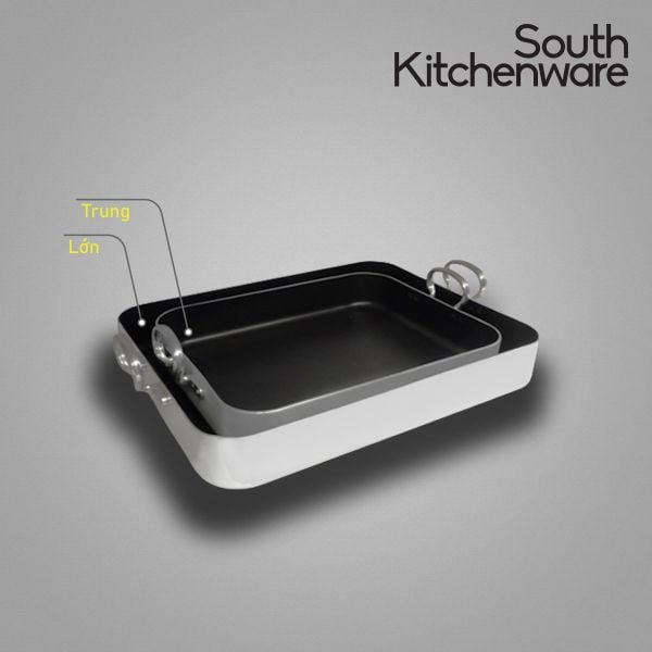 <p>Thương Hiệu: Trống&nbsp;</p><p>Kích Thước: 40cmx50cm&nbsp;</p><p>Chất Liệu: inox&nbsp;</p><p>Trọng Lượng: 3,4kg&nbsp;</p><p>Là dòng sản phẩm phục vụ cho thực đơn các món nướng, bỏ lò, chiên...&nbsp