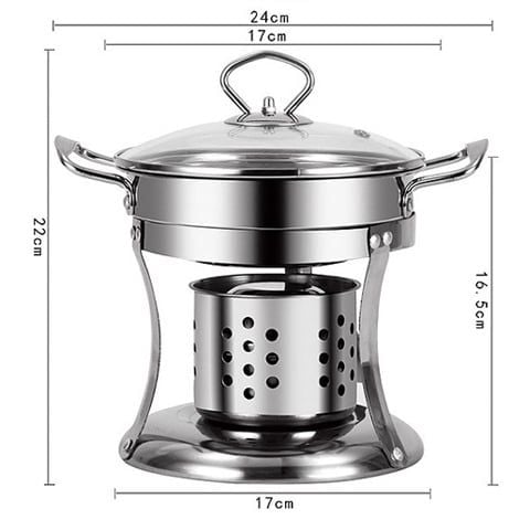  Nồi Lẩu cá nhân inox, lẩu 1 người 