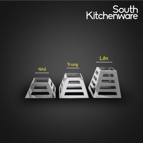  Kệ Inox trưng bày buffet _ vuông lớn 