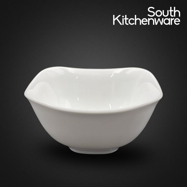 Chén vuông 12cm Misc_Assortment Lys Trắng Ngà sứ tráng men cao cấp Minh Long (cái)