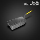  Giỏ Inox đựng đồ chiên hình chữ nhật cán vàng 