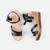 Sandal đế xuồng nữ da bò C39.ES005