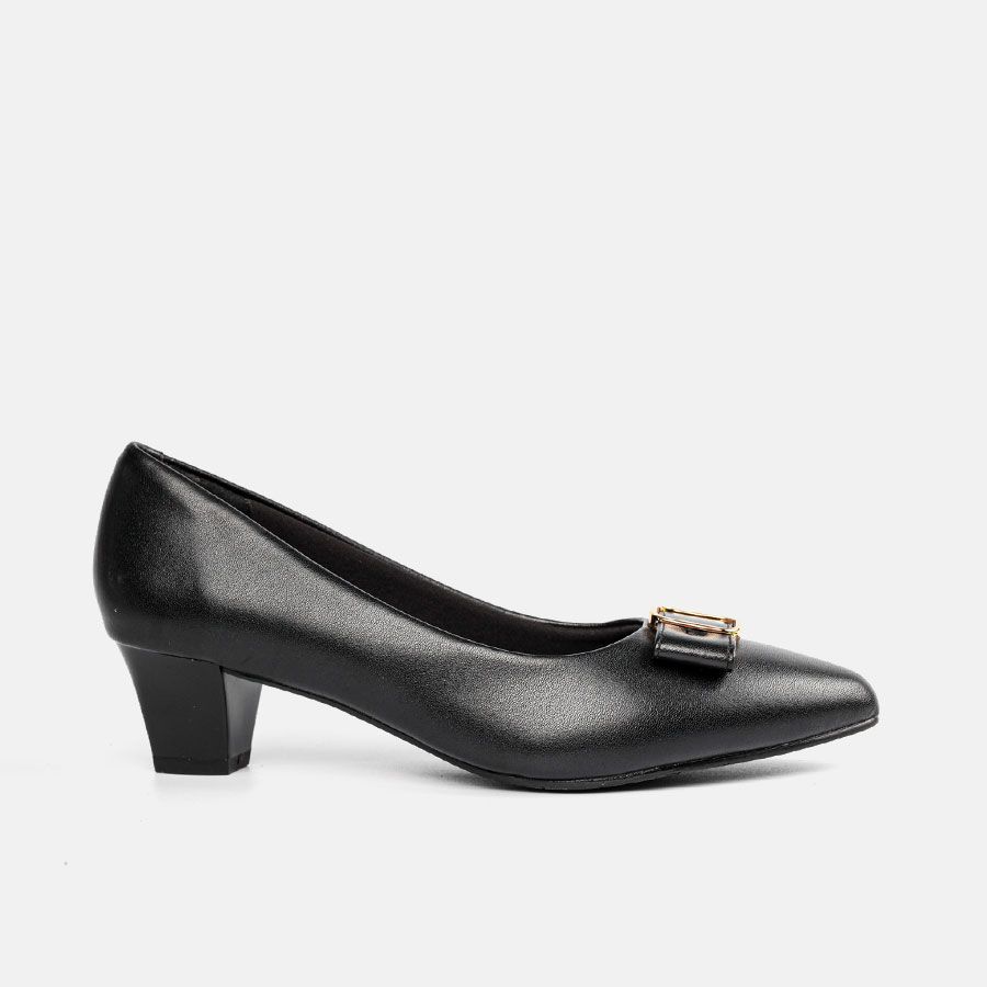 Giày cao gót nữ Giày Việt đế cao su 5cm gắn khoá kim loại C50.EG032