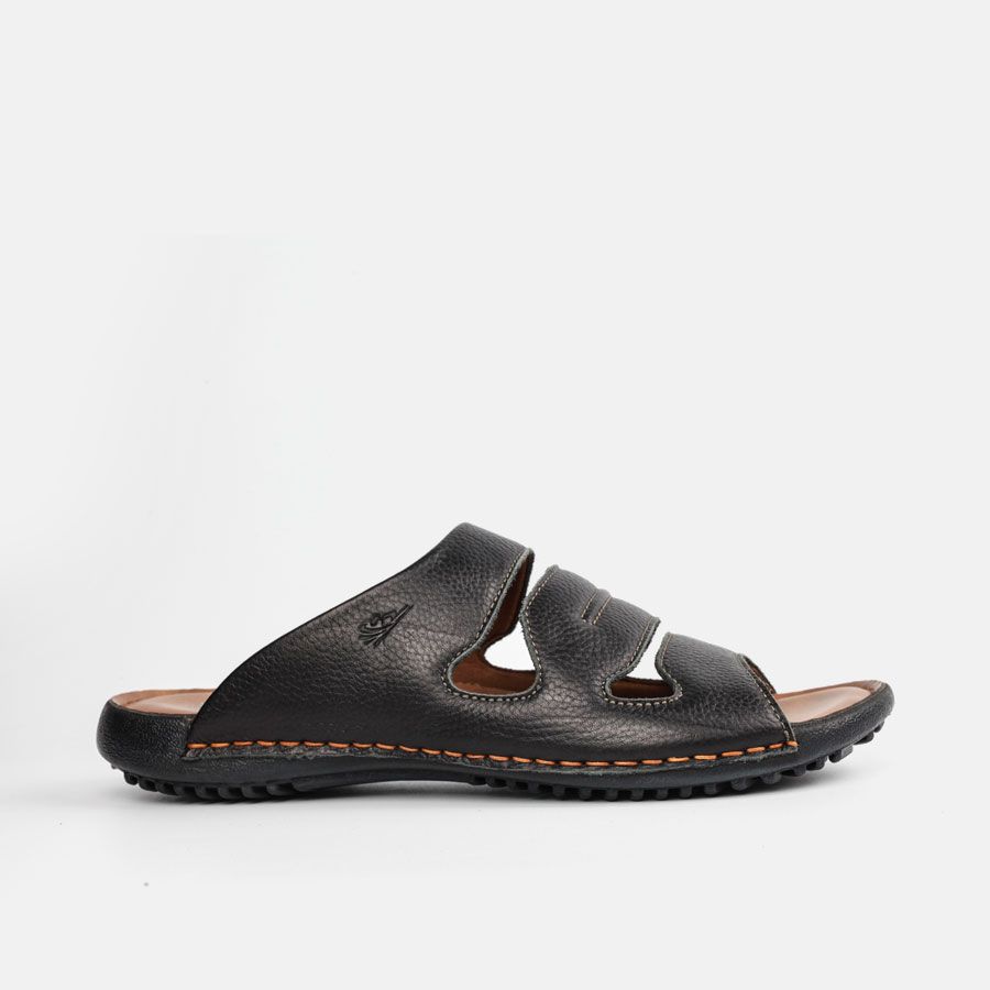 Dép nam da bò VINA THI quai ngang đế cao su chắc chân thoải mái - C51.TD011