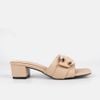 Guốc nữ gắn khoá trang trí, đế cao 4cm - C57.ED022