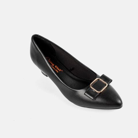 Giày cao gót nữ Giày Việt đế cao su 5cm gắn khoá kim loại C50.EG032