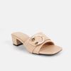 Guốc nữ gắn khoá trang trí, đế cao 4cm - C57.ED022