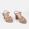 Sandal cao gót nữ đế trụ cao su 7cm - C57.ES011