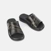 Dép nam da bò Giày Việt đế cao su 3cm C39.TD008