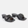 Guốc nữ gắn khoá trang trí, đế cao 4cm - C57.ED022