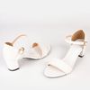 Sandal cao gót nữ đế trụ cao su 7cm có quai hậu - C57.ES012