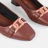 Giày búp bê Giày Việt mũi vuông gắn khoá kim loại C50.EG059