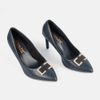 Giày cao gót Giày Việt trang trí khoá đính đá đế nhọn cao 9cm C50.EG050