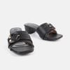 Guốc nữ gắn khoá trang trí, đế cao 4cm - C57.ED022