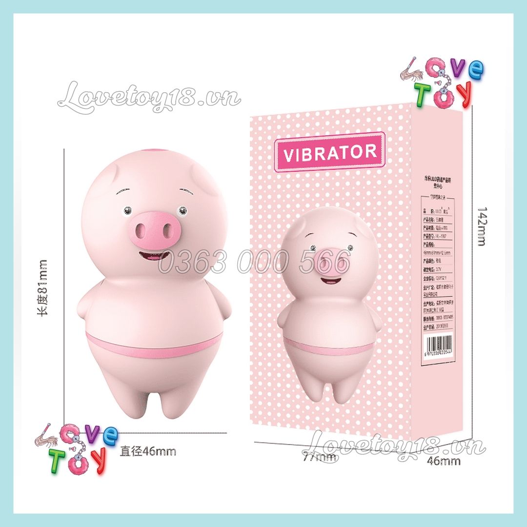 Lưỡi Rung Hình Con Heo Cute Silicone Mền Mịn Chính Hãng – Lovetoy18