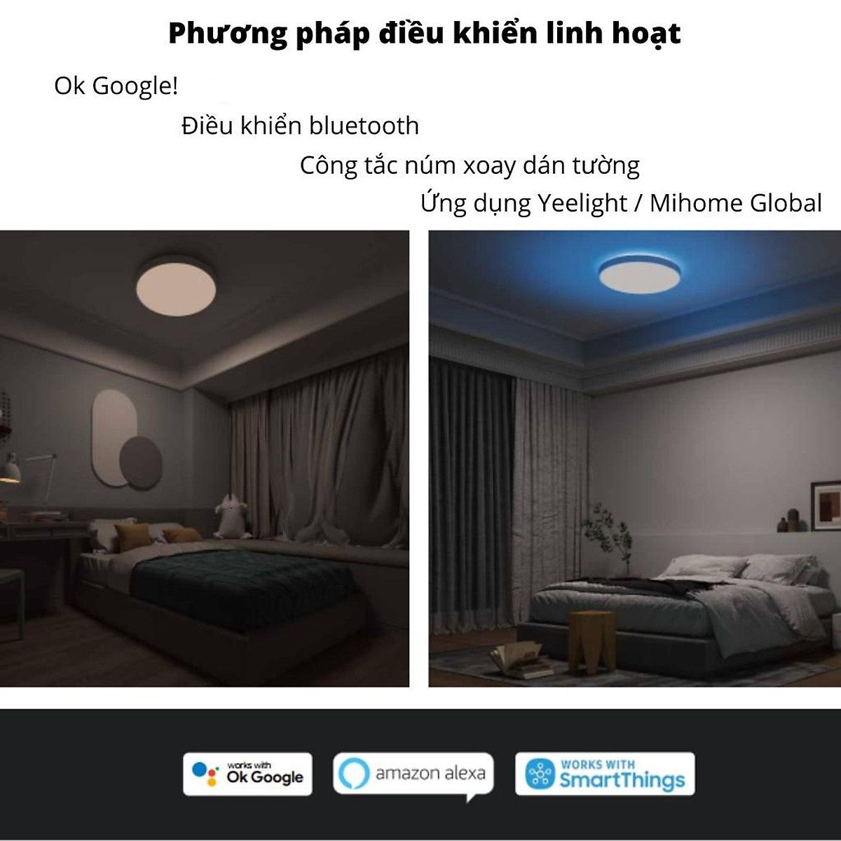Đèn LED ốp trần thông minh Yeelight Arwen 450C/550C - AKIA Smart Home ...