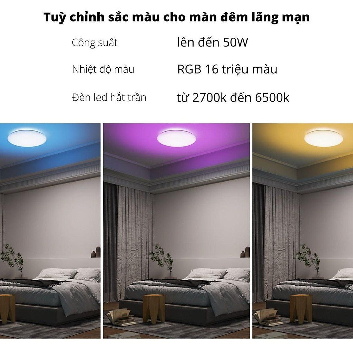 Đèn LED ốp trần thông minh Yeelight Arwen 450C/550C - AKIA Smart Home ...