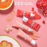  Combo Môi Yêu Son dưỡng hồng môi Lựu Đỏ+ Bưởi Hồng + Tẩy da chết môi Bưởi Hồng giúp đều màu  ZEE ZEE dạng tuýp 6g + 10g Skincare cho Nữ 
