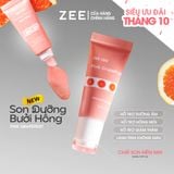  Combo Môi Căng Son dưỡng hồng môi Lựu Đỏ + Bưởi Hồng ZEE ZEE dạng tuýp 6g x 2  Skincare cho Nữ 