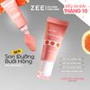  Combo Môi Căng Son dưỡng hồng môi Lựu Đỏ + Bưởi Hồng ZEE ZEE dạng tuýp 6g x 2  Skincare cho Nữ 